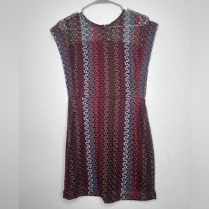 Kazo Multicolor Lace Mini Dress – Size S, Elegant, Excellent Condition(E1)”